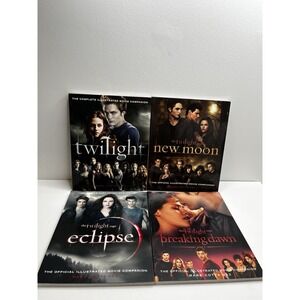 Twilight Saga Official Illustrated Movie Companion Books Complete Set of 4 Lot